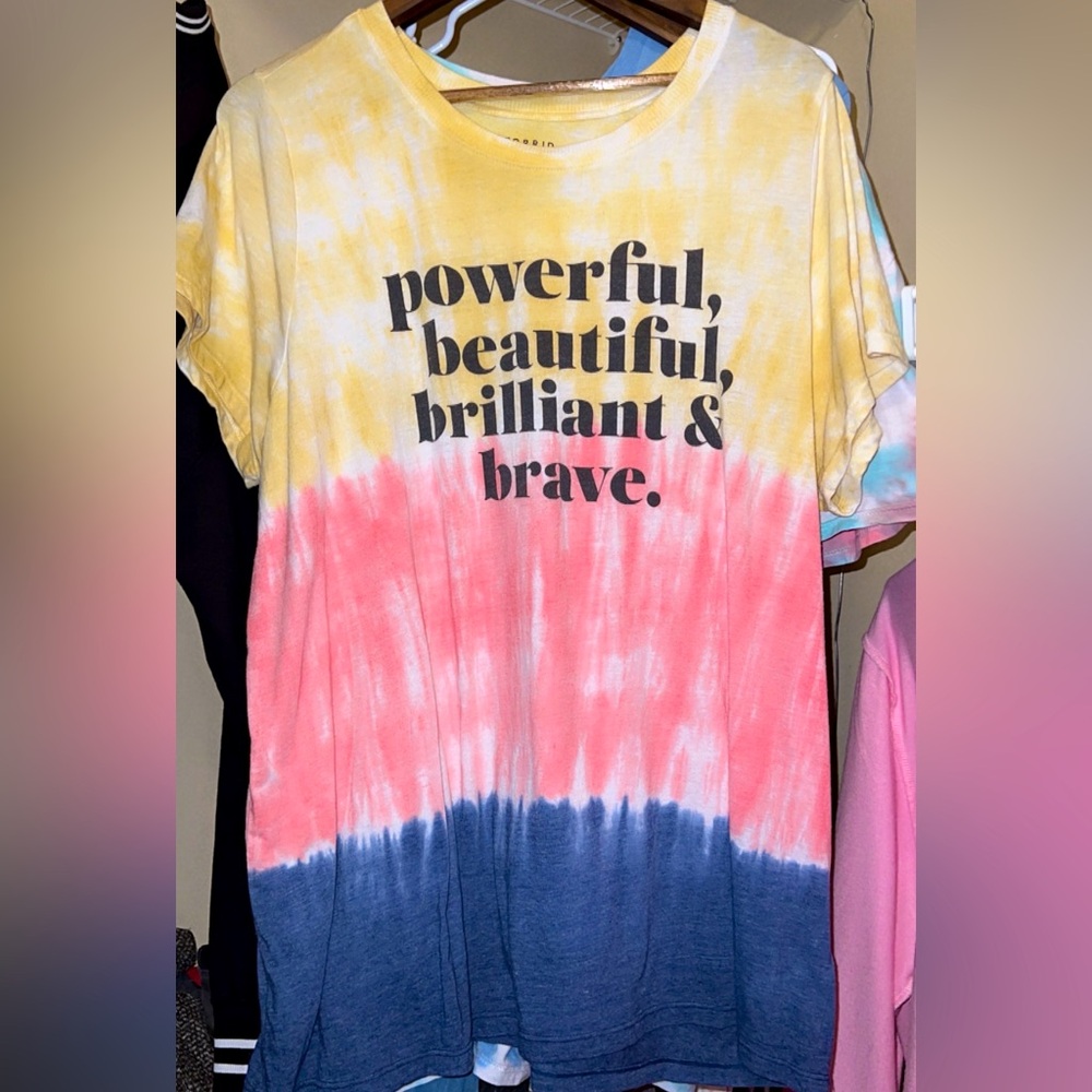 Torrid Powerful Beautiful Brilliant Brave Shirt Size 3 never worn